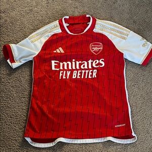 adidas Kids Red and White Soccer Jersey